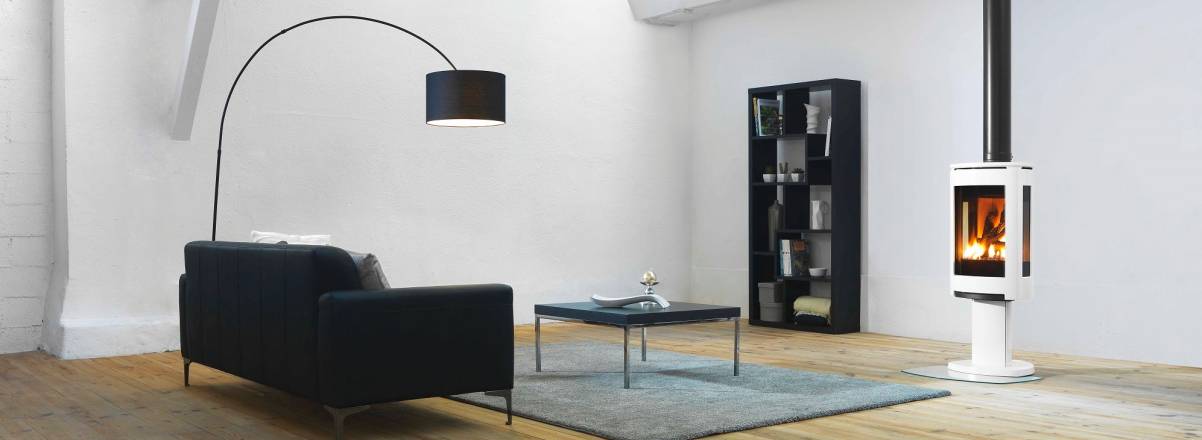Poêle à gaz Jotul GF 373 émaillé blanc